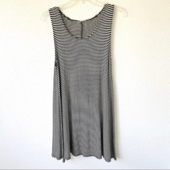 Sleeveless striped swing dress mini trapeze flowy - Picture 8 of 8
